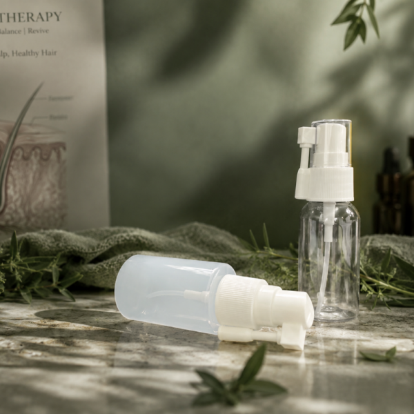 可折式長嘴噴霧壓頭｜頭皮養護、髮根精華專用包材